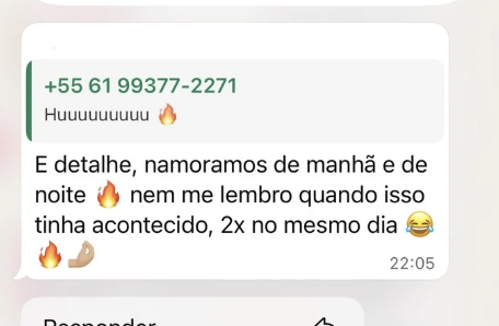 Depoimento sobre frequência no relacionamento